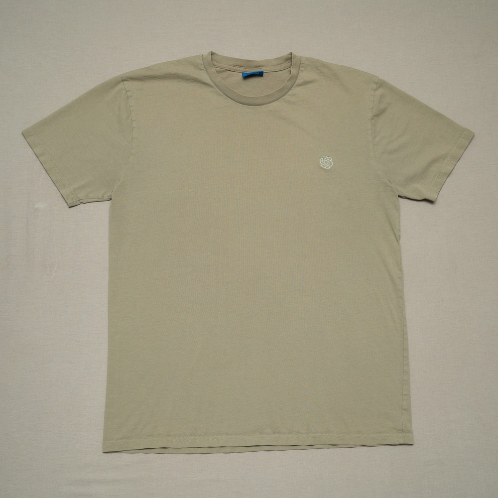 Rare OpenAi Embroidered Logo T Shirt Employee Adult L Olive Neutral Tone USA